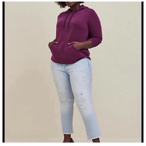 torrid Tops - TORRID Active Purple Hooded Sweatshirt